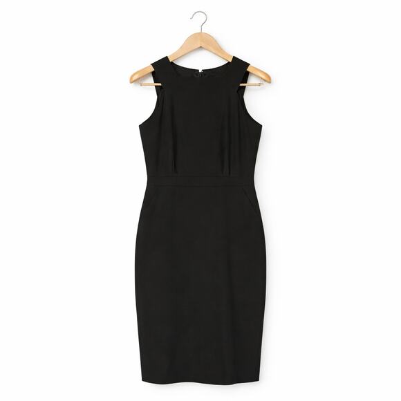 J. Crew Dresses & Skirts - J Crew Sheath Dress Womens Size 6 Black Sleeveless Wool Blend  Pockets Classic